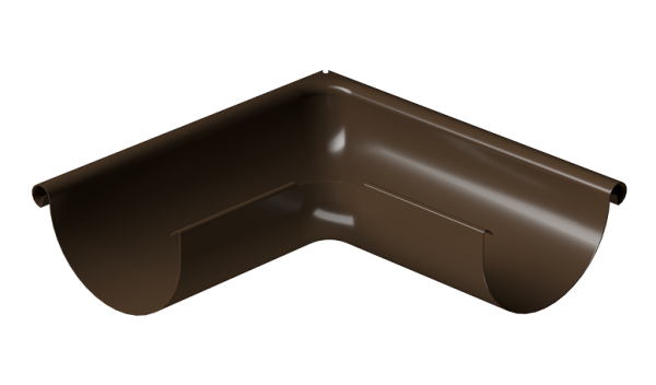 Угол внешний 90° D125 Döcke STAL PREMIUM Каштан, (RAL 8017) купить в Абакане