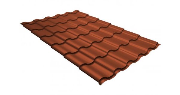 Металлочерепица кредо GL 0,5 GreenСoat Pural RR 750 кирпично-красный (RAL 8004 терракота) купить в Абакане