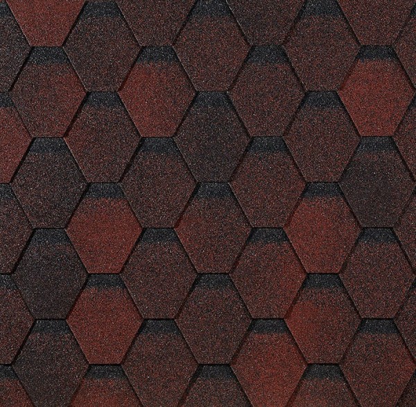 Гибкая черепица EURASIA Docke, Коллекция ШЕСТИГРАННИК Красный купить в Абакане