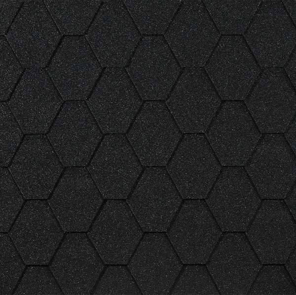Гибкая черепица EURASIA Docke, Коллекция ШЕСТИГРАННИК Чёрный купить в Абакане