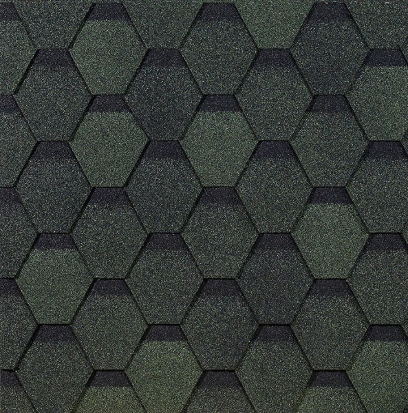 Гибкая черепица EURASIA Docke, Коллекция ШЕСТИГРАННИК Зелёный купить в Абакане