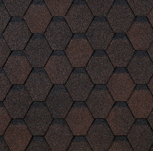Гибкая черепица EURASIA Docke, Коллекция ШЕСТИГРАННИК Коричневый купить в Абакане