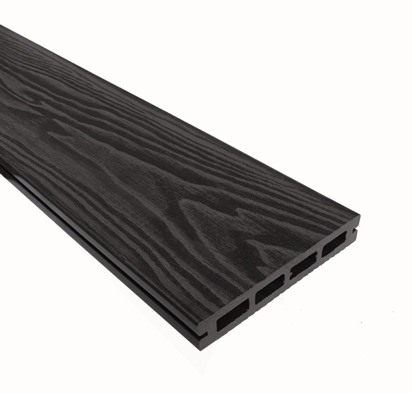 Террасная доска из ДПК Terrapol Смарт 3D Пустотелая с пазом Черное дерево купить в Абакане