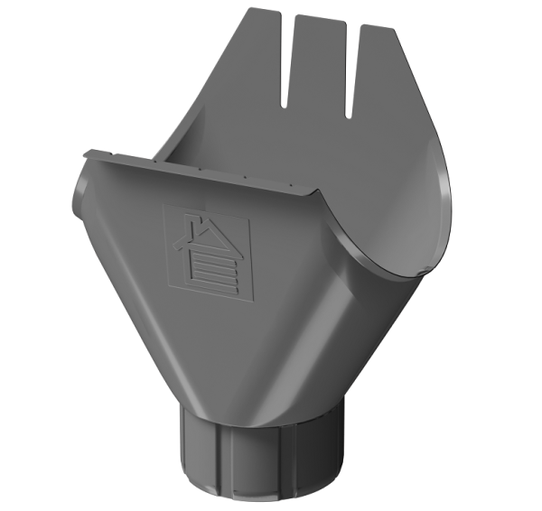 Воронка желоба D125 Döcke STAL PREMIUM Графит, (RAL 7024) купить в Абакане