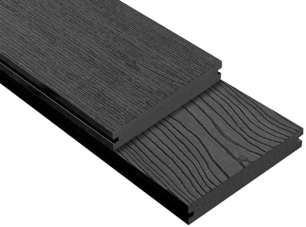 Террасная доска ДПК Outdoor 3D полнотелая STORM/OCEAN BLACK черная купить в Абакане
