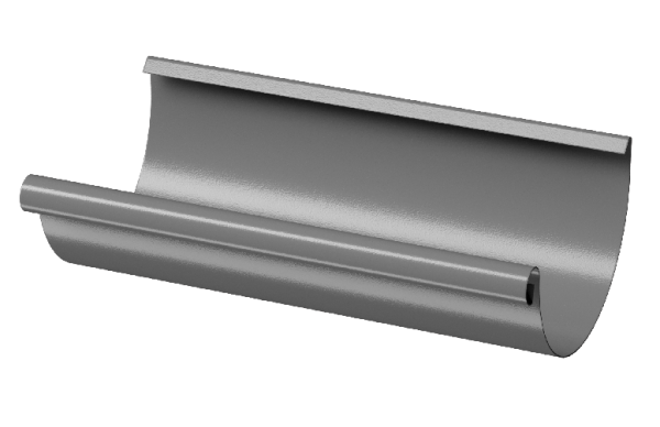 Желоб полукруглый D125 3 м Döcke STAL PREMIUM Графит, (RAL 7024) купить в Абакане