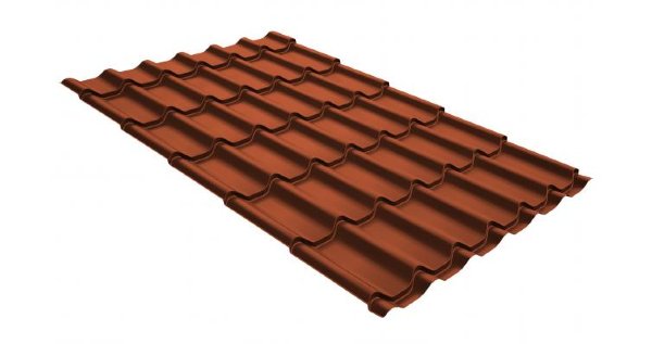 Металлочерепица классик GL 0,5 GreenCoat Pural RR 750 кирпично-красный (RAL 8004 терракота) купить в Абакане