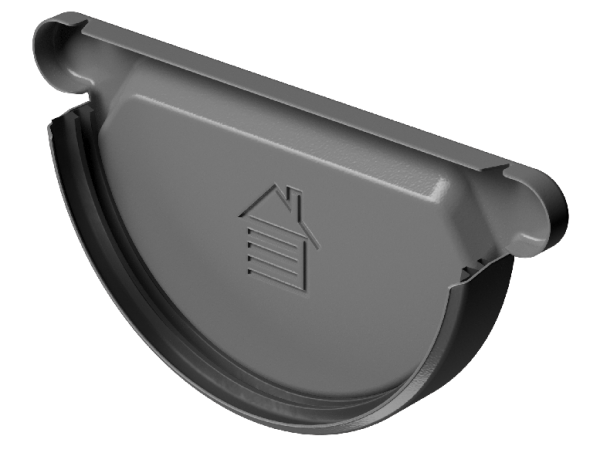 Заглушка желоба D125 Döcke STAL PREMIUM Графит, (RAL 7024) купить в Абакане