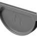 Заглушка желоба D125 Döcke STAL PREMIUM Графит, (RAL 7024) купить в Абакане