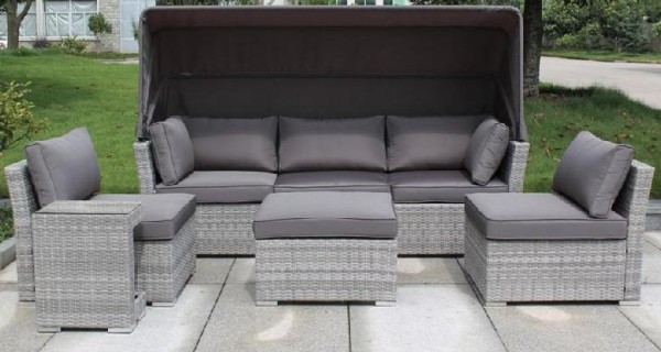 Диван-Трансформер AFINA плетеный из иск. ротанга AFM-320G Grey купить в Абакане