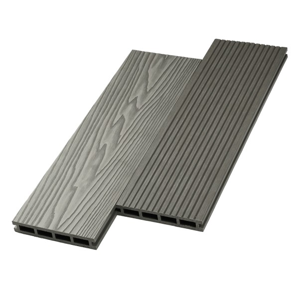 Террасная доска ДПК NanoWood двусторонняя New 3D тиснение + вельвет Серый купить в Абакане Террасная доска ДПК NanoWood двусторонняя New 3D тиснение + вельвет Серый купить в Абакане