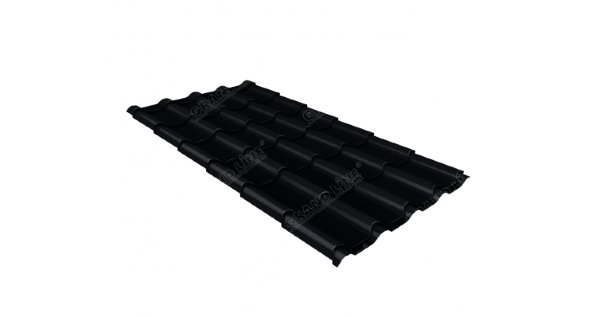 Металлочерепица камея 0,45 Drap RAL 9005 черный купить в Абакане