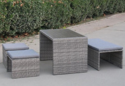 Диван-Трансформер AFINA плетеный из иск. ротанга S330G-W78 Grey