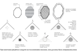 Восьмиугольная фронтонная вентиляционная решётка, Коричневая