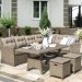 Комплект мебели AFINA плетеной из иск. ротанга AFM-307B Beige купить в Абакане