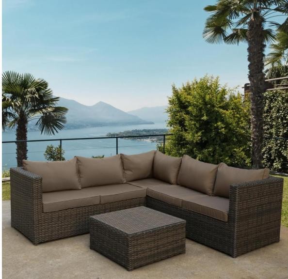 Комплект мебели AFINA плетеной из иск. ротанга YR825A Brown/Beige купить в Абакане