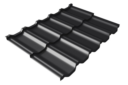 Металлочерепица модульная Квинта Uno Grand Line c 3D резом 0,5 Rooftop Matte RAL 9005 черный купить в Абакане