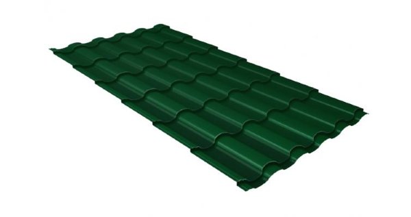 Металлочерепица кредо 0,5 Satin RAL 6005 зеленый мох купить в Абакане