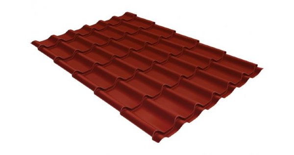 Металлочерепица классик GL 0,5 Velur20 RAL 3009 оксидно-красный купить в Абакане
