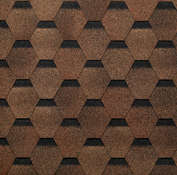 Гибкая черепица EURASIA Docke, Коллекция ШЕСТИГРАННИК Светло-коричневый купить в Абакане