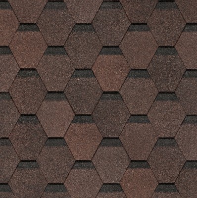 Гибкая черепица Docke, коллекция Шестигранник Коричневый