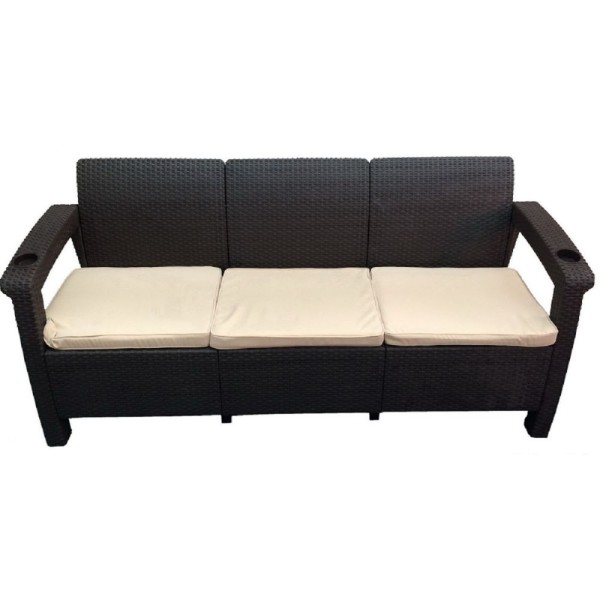 Трёхместный диван  Yalta Sofa 3 Seat венге купить в Абакане