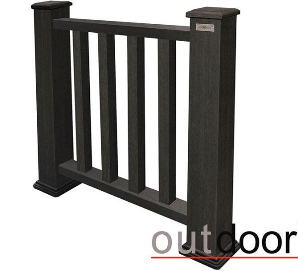 Ограждение из ДПК Outdoor Классик 3D STORM чёрный купить в Абакане