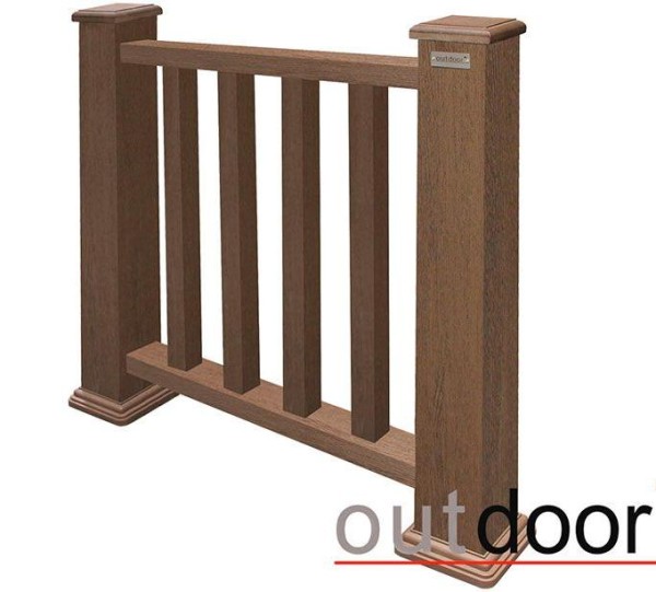 Ограждение из ДПК Outdoor Классик 3D STORM коричневый микс купить в Абакане