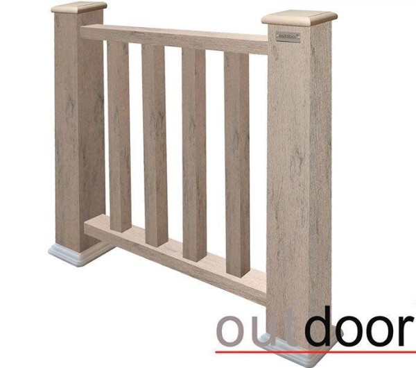 Ограждение из ДПК Outdoor Классик 3D STORM серый микс купить в Абакане