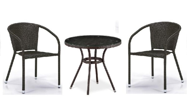 Комплект плетеной мебели AFINA из иск. ротанга Асоль-7 T282ANT/Y137C-W53 Brown 2Pcs купить в Абакане