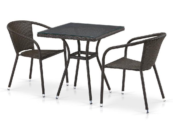 Комплект плетеной мебели AFINA из иск. ротанга T282BNT/Y137C-W53 Brown 2Pcs купить в Абакане