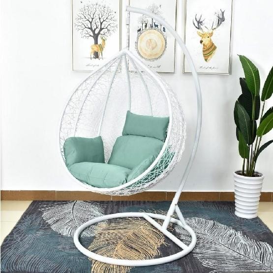 Кресло Подвесное из искусственного ротанга AFM-168A-L White/Green купить в Абакане