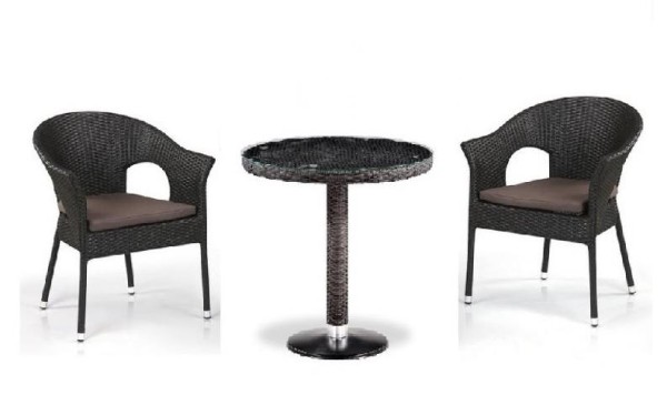 Комплект плетеной мебели AFINA из иск. ротанга T601/Y79A-W53 Brown 2Pcs купить в Абакане