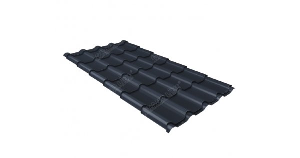 Металлочерепица камея 0,5 Satin RAL 7024 мокрый асфальт купить в Абакане