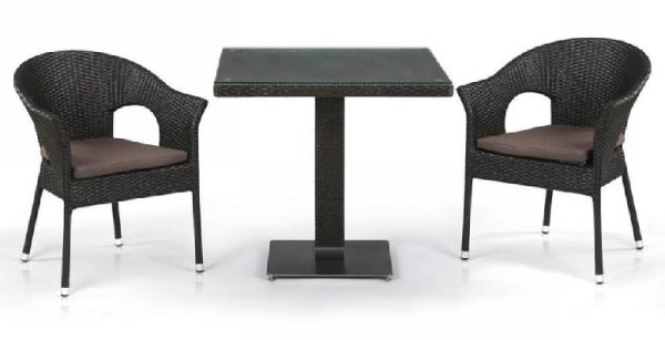 Комплект плетеной мебели AFINA из иск. ротанга T605SWT/Y79A-W53 Brown 2Pcs купить в Абакане