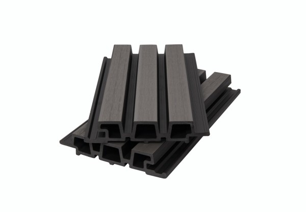 Фасадная панель брусковая двухцветная co-extrusion, grey dark купить в Абакане