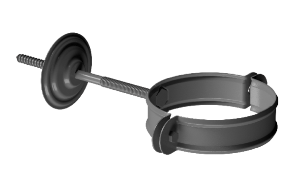 Хомут трубы D90 Döcke STAL PREMIUM Графит, (RAL 7024) купить в Абакане