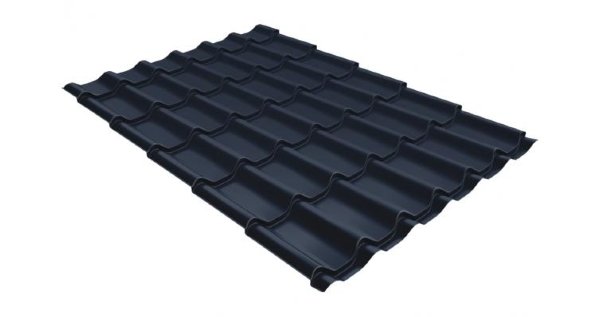 Металлочерепица классик 0,5 Satin RAL 7024 мокрый асфальт купить в Абакане
