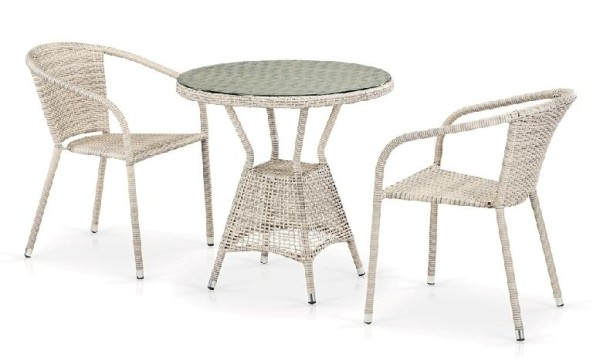 Комплект плетеной мебели AFINA из иск. ротанга T705ANT/Y137C-W85 Latte 2Pcs купить в Абакане