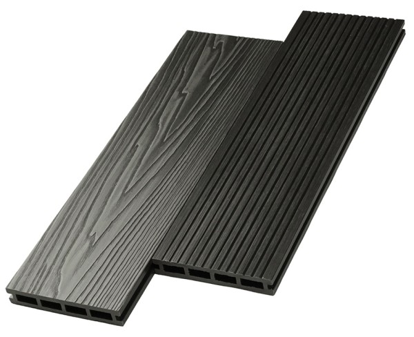 Террасная доска ДПК NanoWood двусторонняя New 3D тиснение + вельвет Графит купить в Абакане