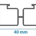 Лага алюминиевая KRONEX 40x15x3000 мм опорная Slim купить в Абакане