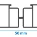 Лага алюминиевая KRONEX 50x25x3000 мм несущая купить в Абакане