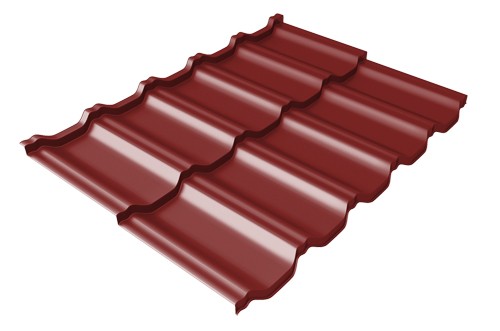 Металлочерепица модульная Квинта Uno Grand Line c 3D резом 0,5 Satin RAL 3011 коричнево-красный купить в Абакане