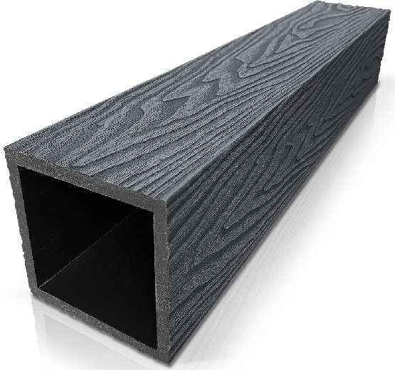 Столб ДПК 3D GardenParkett фактура дерева Графит купить в Абакане
