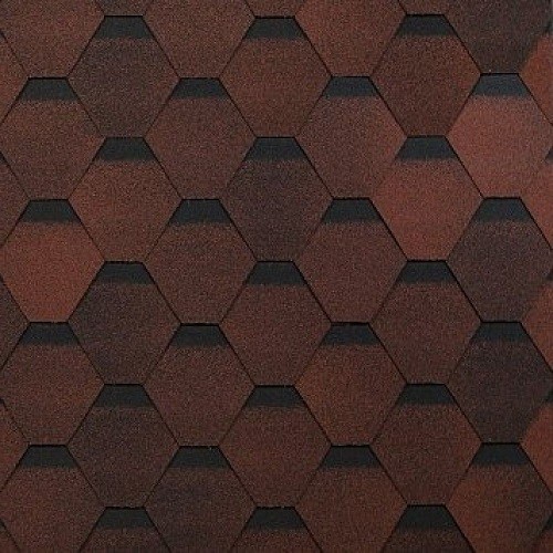 Гибкая черепица Shinglas, коллекция Оптима – Красный купить в Абакане