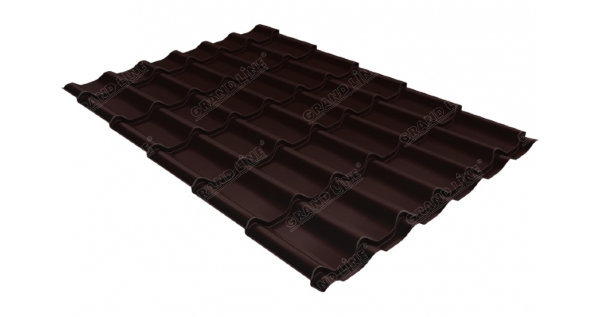 Металлочерепица классик GL 0,5 Quarzit RAL 8017 шоколад Metallic купить в Абакане