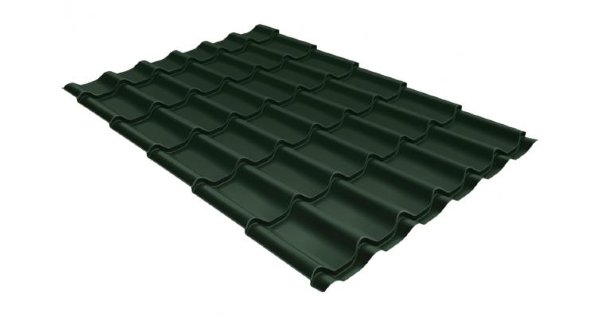 Металлочерепица классик 0,5 Satin RR 11 темно-зеленый купить в Абакане