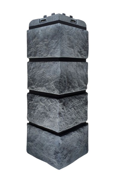 Угол наружный Grand Line Колотый Камень Антрацит, Шов чёрный купить в Абакане